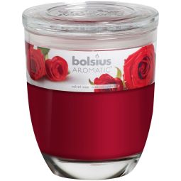 Lumanare parfumata pahar maxi 55h trandafir 370g - BOLSIUS