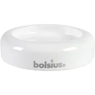 Suport alb sticla rotund lumanari difuzoare 25x90mm - BOLSIUS