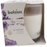 Lumanare parfumata pahar 14h so relaxed lavanda musetel True Moods 300g - BOLSIUS