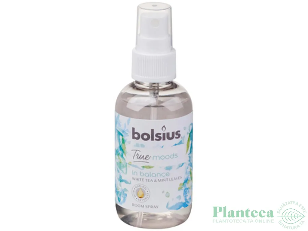 Spray aromatic camera ceai alb menta True Moods 75ml - BOLSIUS