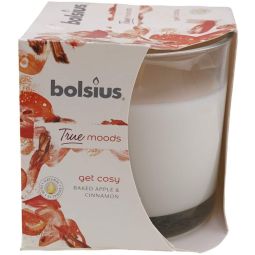 Lumanare parfumata pahar 14h get cosy mar scortisoara True Moods 300g - BOLSIUS