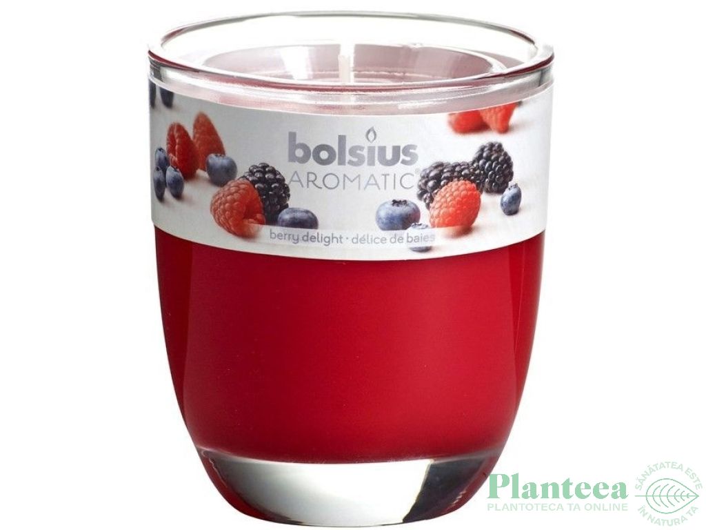 Lumanare parfumata pahar 23h fructe padure 290g - BOLSIUS