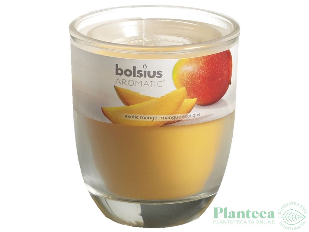 Lumanare parfumata pahar 23h mango 290g - BOLSIUS