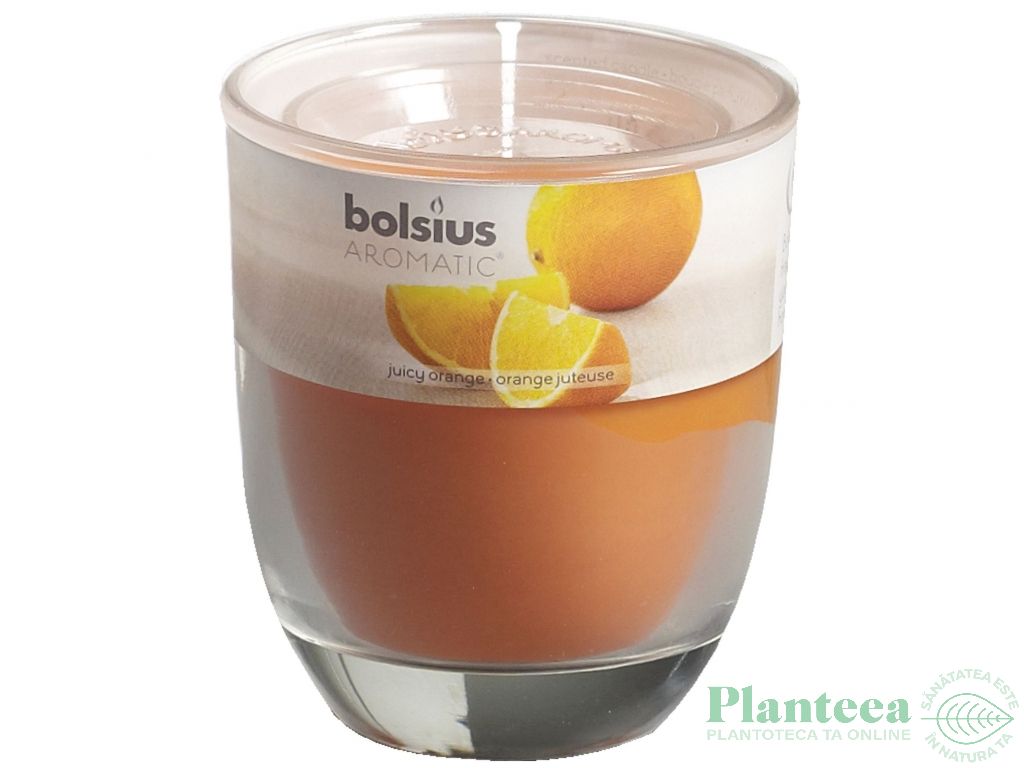 Lumanare parfumata pahar 23h orange 290g - BOLSIUS