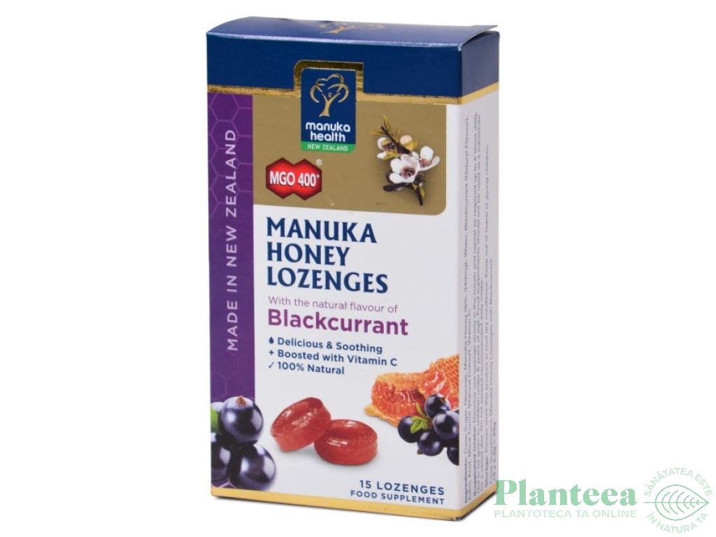 Bomboane miere Manuka coacaze 15cp - MANUKA HEALTH