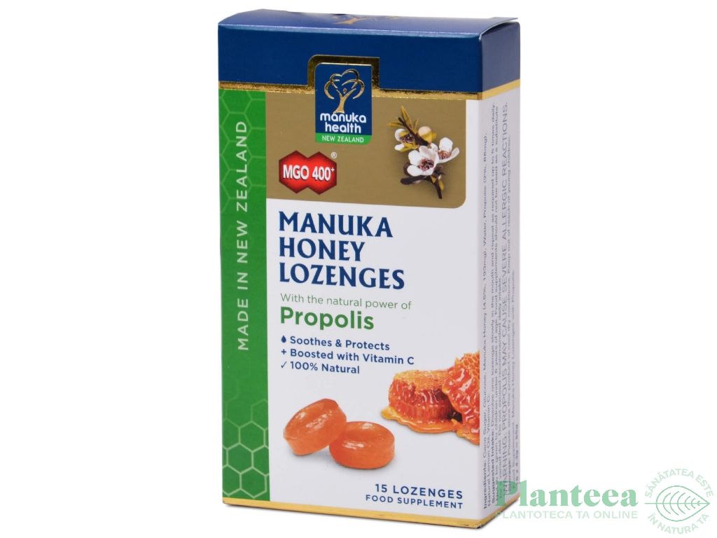 Bomboane miere Manuka propolis 15cp - MANUKA HEALTH