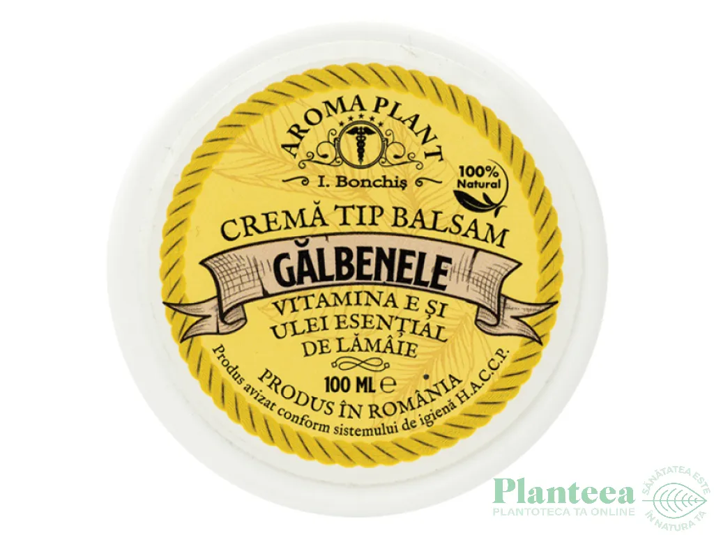 Crema balsam galbenele vitamina E ulei lamaie 100ml - BONCHIS