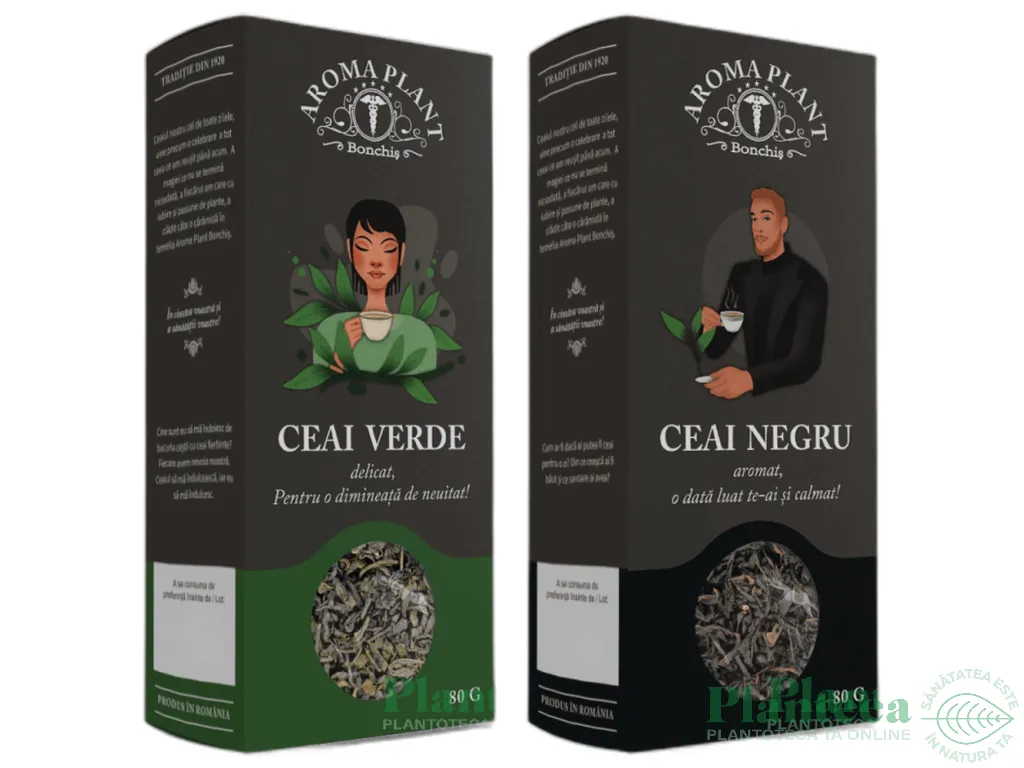 Set Camellia sinensis [Negru+Verde] 2x80g - BONCHIS