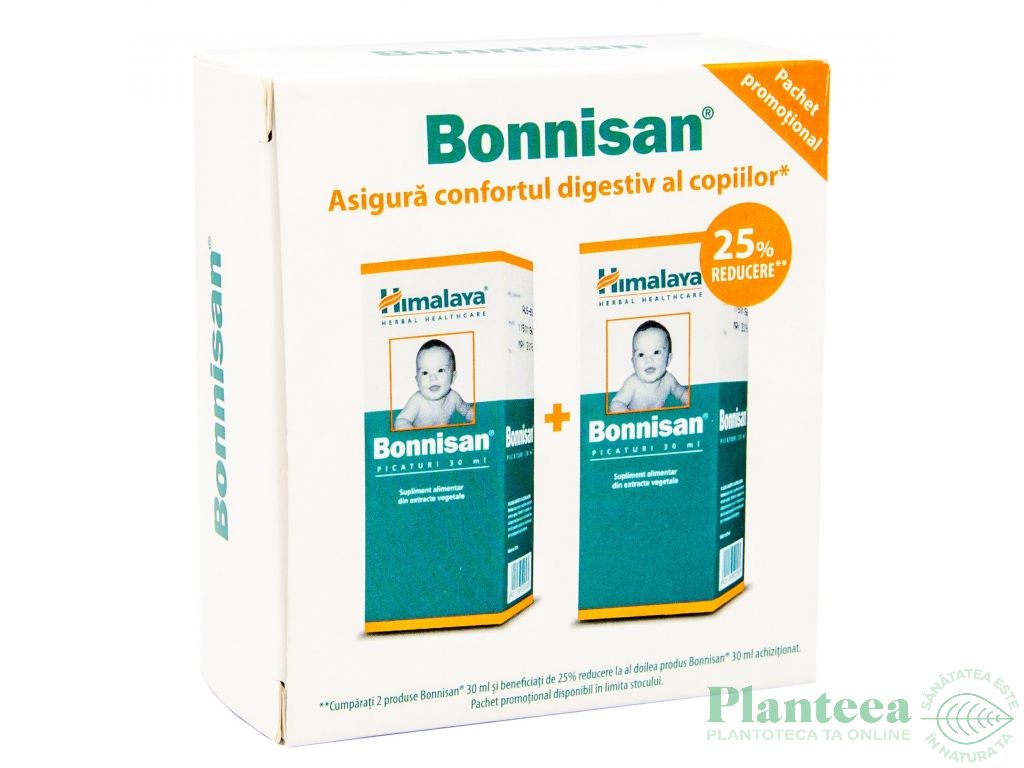 Pachet picaturi vegetale Bonnisan bebe 2x30ml - HIMALAYA HERBAL