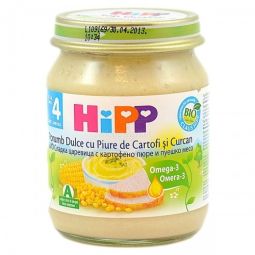Piure porumb dulce cartofi curcan bebe +4luni 125g - HIPP ORGANIC