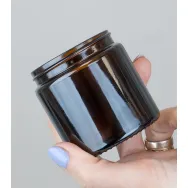 Borcanel sticla bruna Ambra fara capac 120ml - MAYAM