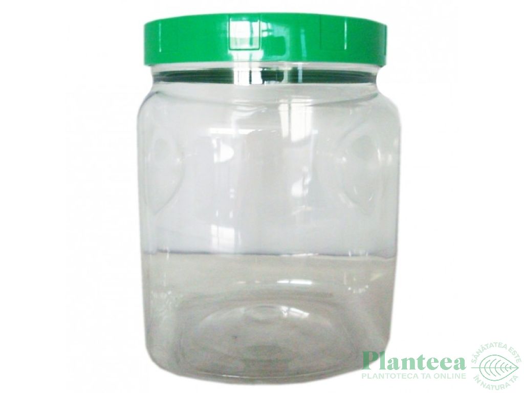 Borcan plastic transparent alimentar 2L - PRONAT