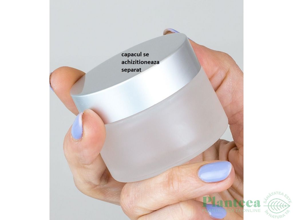 Borcanel sticla mata sablata Ele Frost fara capac 50ml - MAYAM