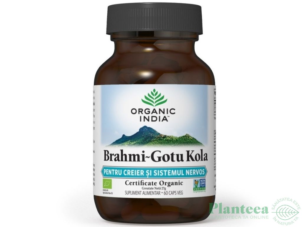 Brahmi gotu kola [creier sistem nervos] 60cps - ORGANIC INDIA