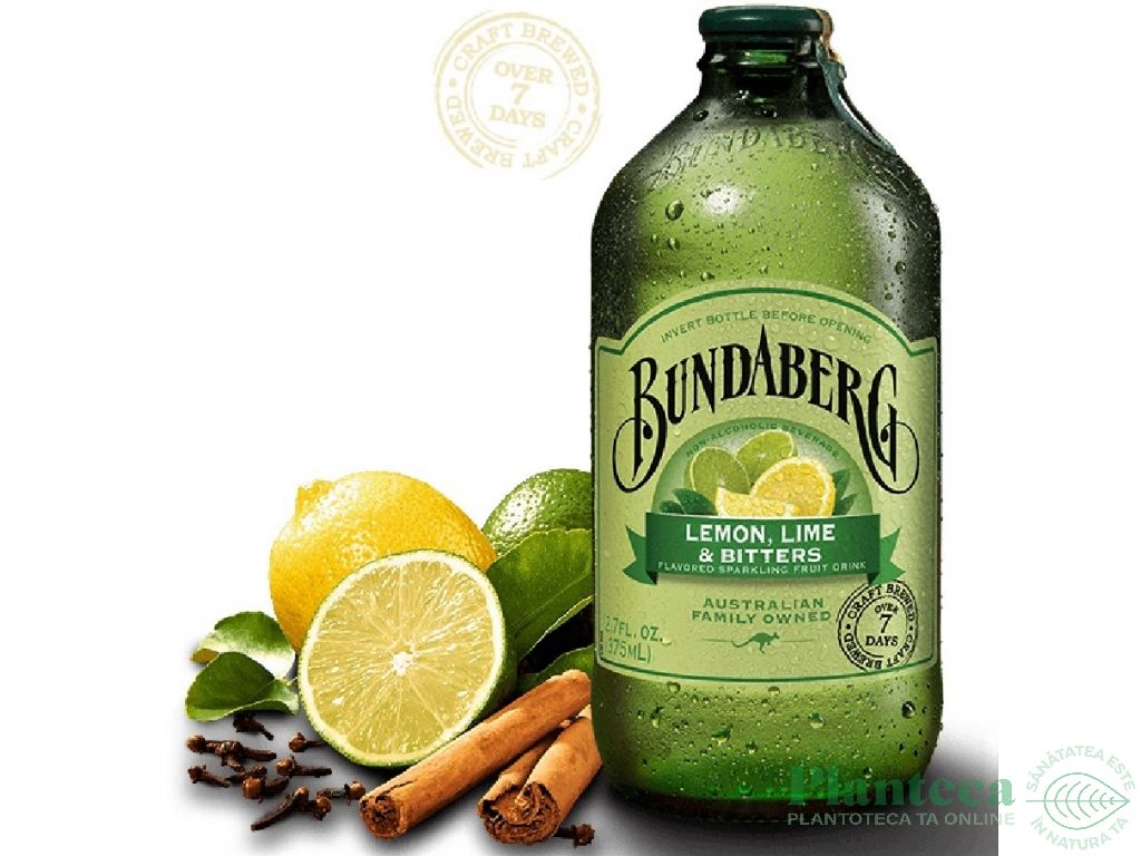 Bautura spumant lamai lime bitters fara alcool 375ml - BUNDABERG