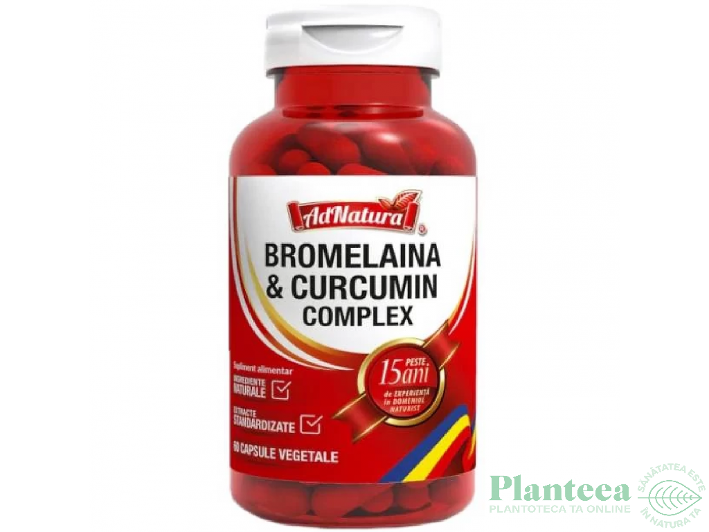 Bromelaina & curcumin complex 60cps - ADNATURA