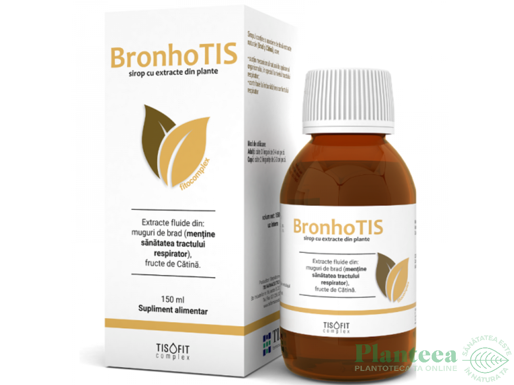 Sirop fitocomplex muguri brad catina BronhoTis TisoFit 150ml - TIS