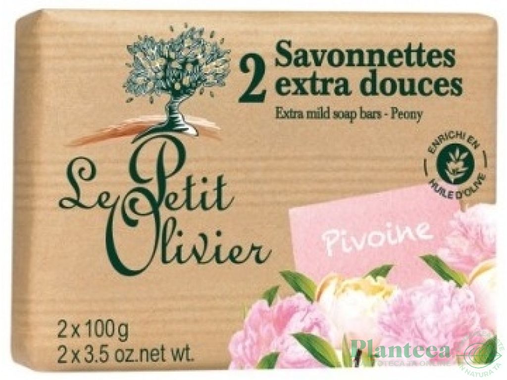 Sapun extra moale bujor 2x100g - LE PETIT OLIVIER