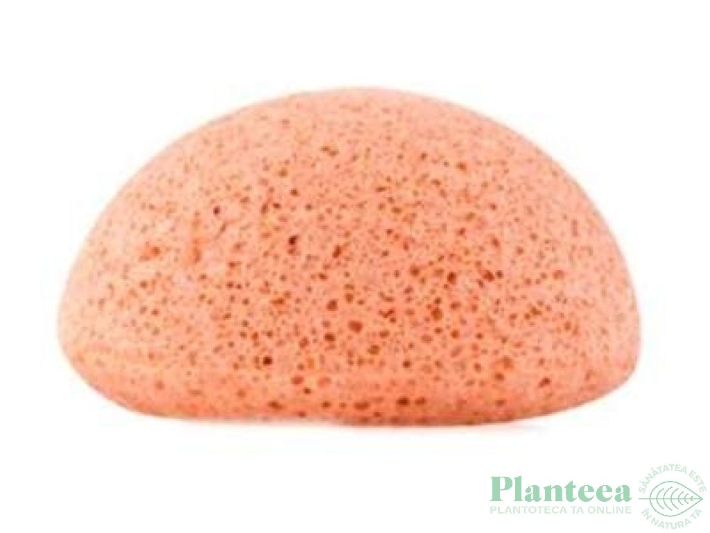 Burete konjac argila roz pt ten deshidratat 8cm - PURE KONJAC SPONGE