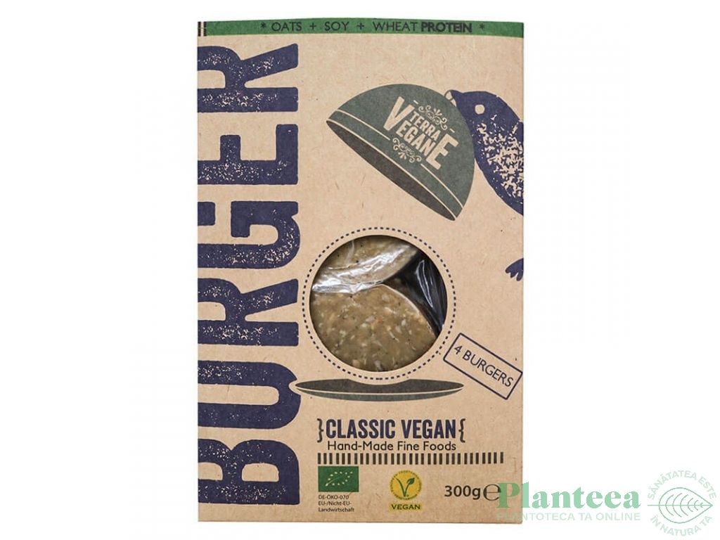 Burger vegan clasic 4b 300g - TERRA VEGANE