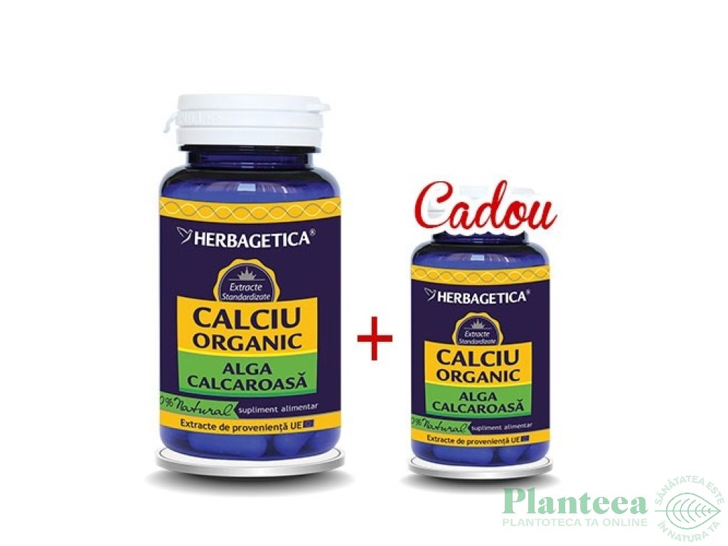 Pachet Calciu organic 60+10cps - HERBAGETICA