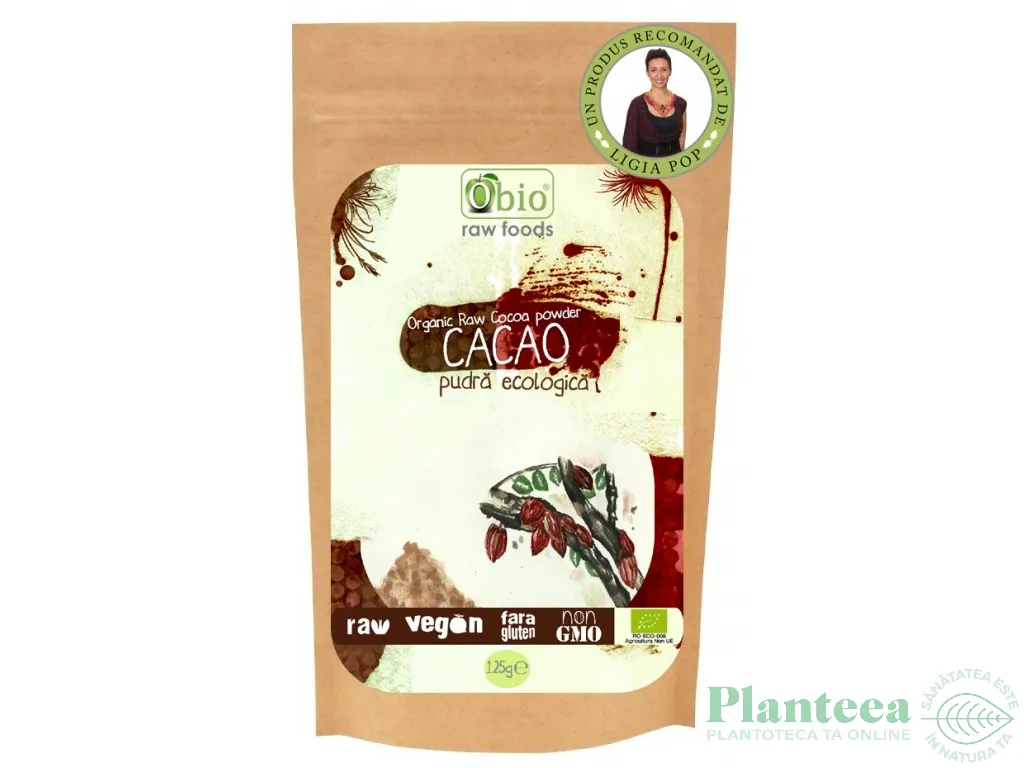 Cacao pulbere raw eco 125g - OBIO