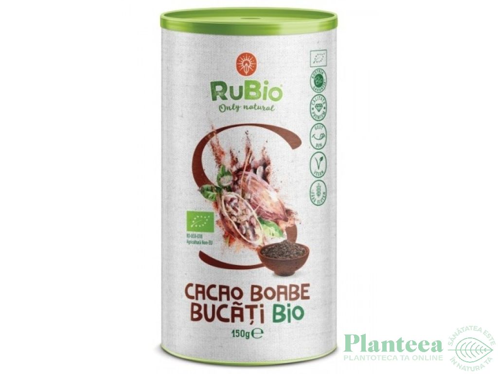 Cacao boabe bucati bio 150g - RUBIO