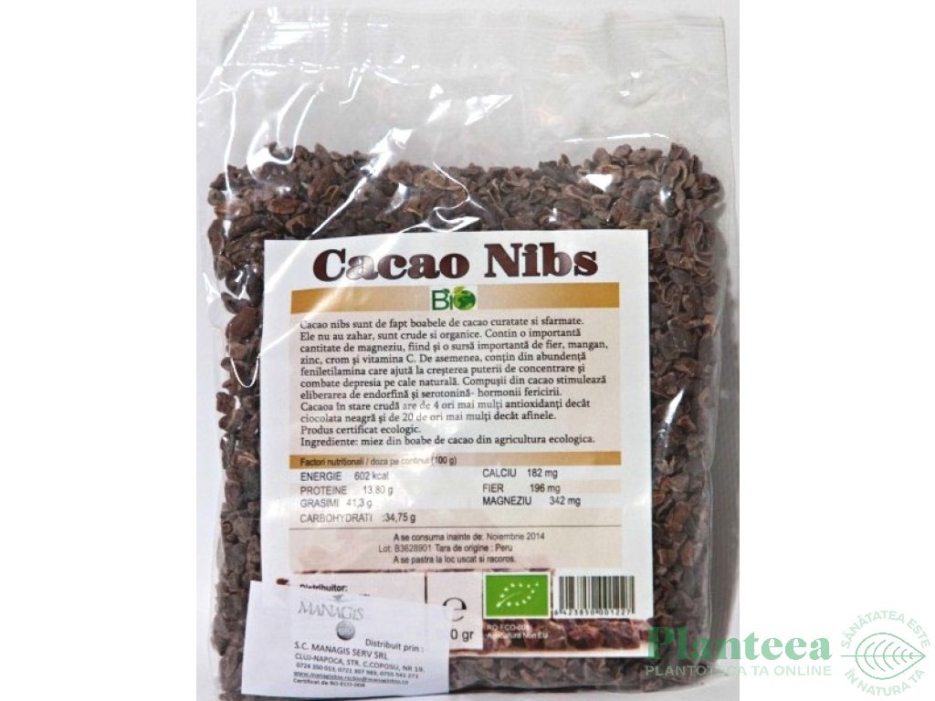 Cacao nibs crud bio 200g - DECO ITALIA