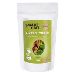 Cafea verde macinata decofeinizata cu scortisoara eco 200g - DRAGON SUPERFOODS