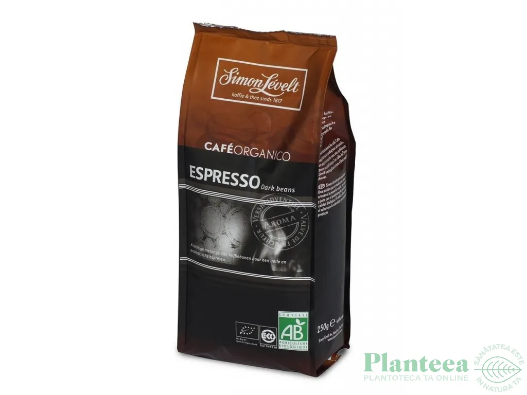 Cafea boabe arabica espresso eco 250g - SIMON LEVELT