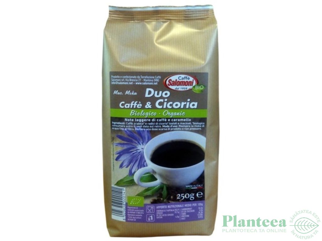 Cafea macinata cu cicoare bio 250g - SALOMONI