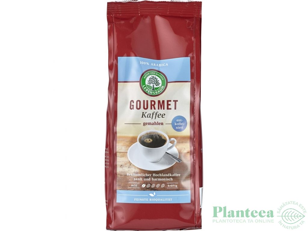 Cafea macinata arabica decofeinizata Gourmet eco 250g - LEBENSBAUM