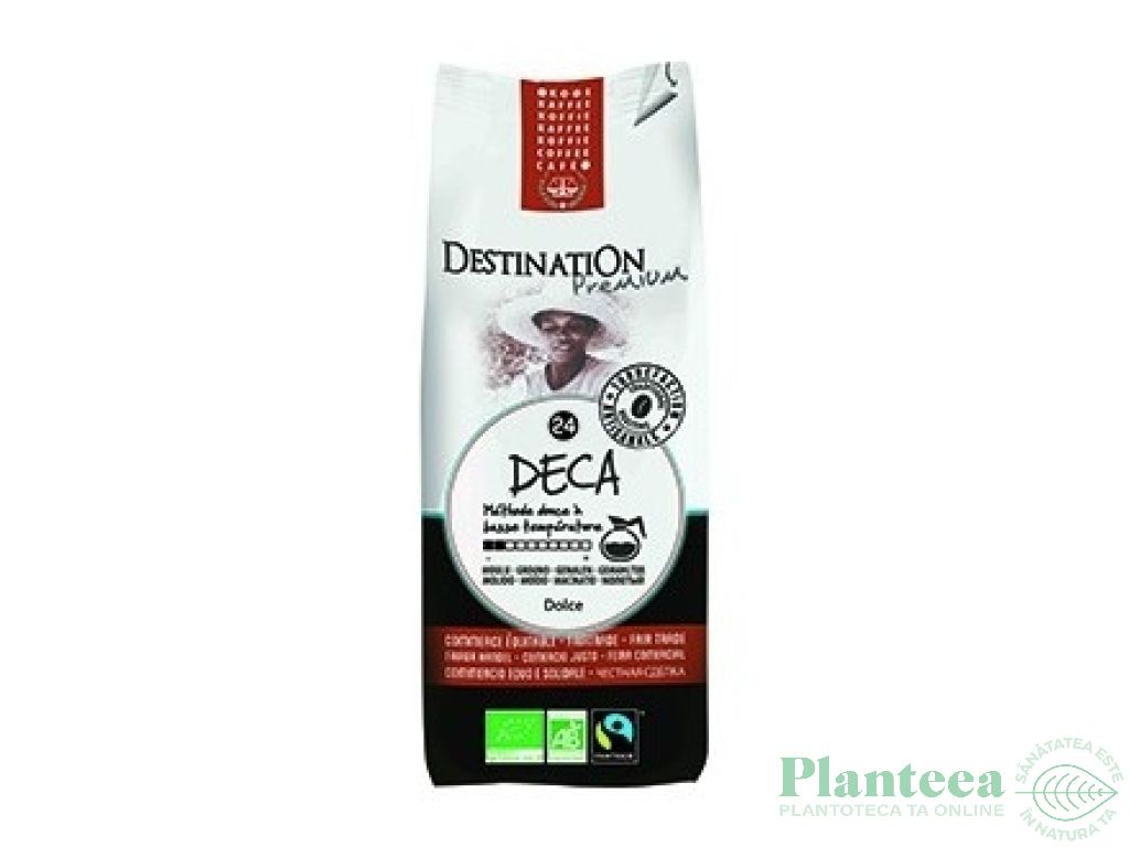 Cafea macinata arabica nr24 decofeinizata Deca fairtrade 250g - DESTINATION