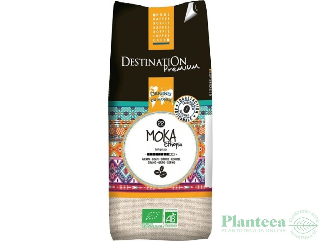 Cafea boabe arabica nr22 Moka Etiopia eco 250g - DESTINATION
