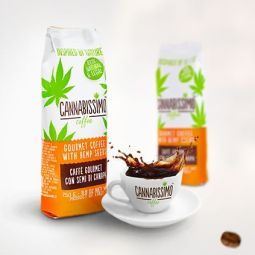 Cafea macinata cu seminte canepa Cannabissimo 250g - FITNESS COFFEE