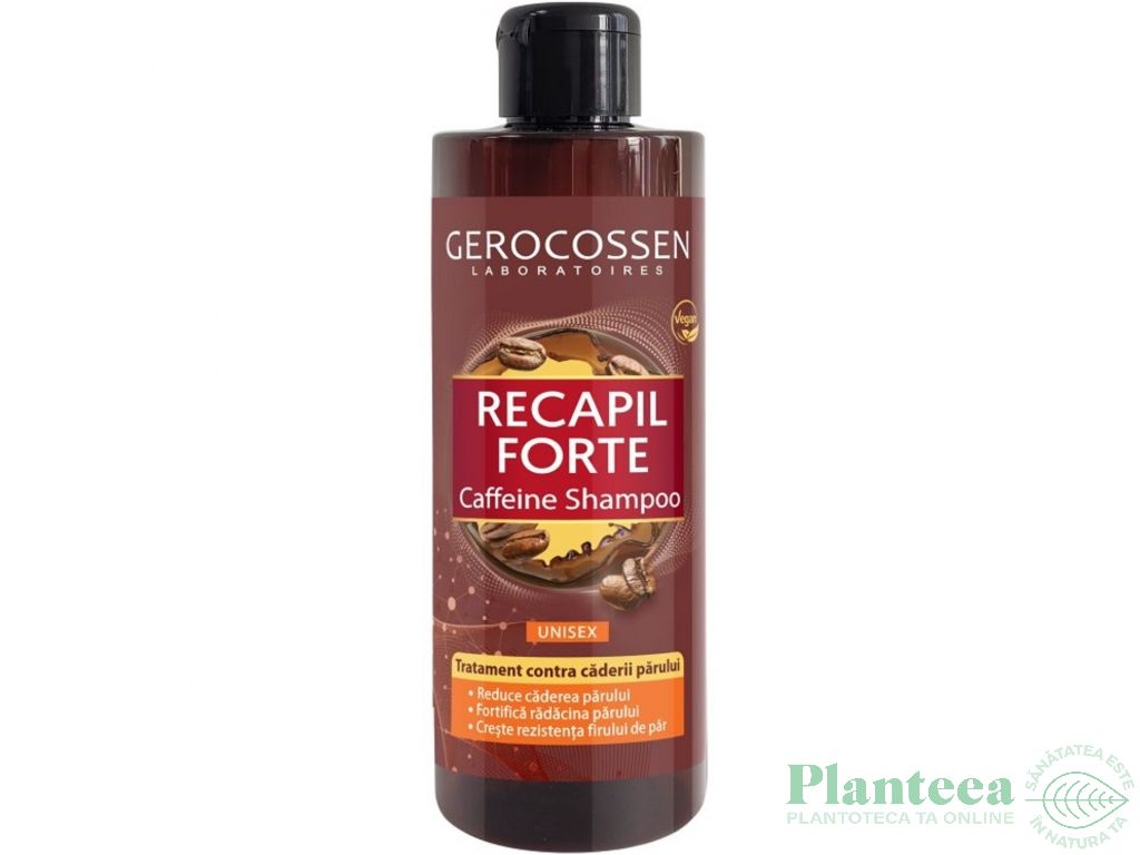 Sampon tratament imp caderii parului unisex cafeina Recapil Forte 400ml - GEROCOSSEN