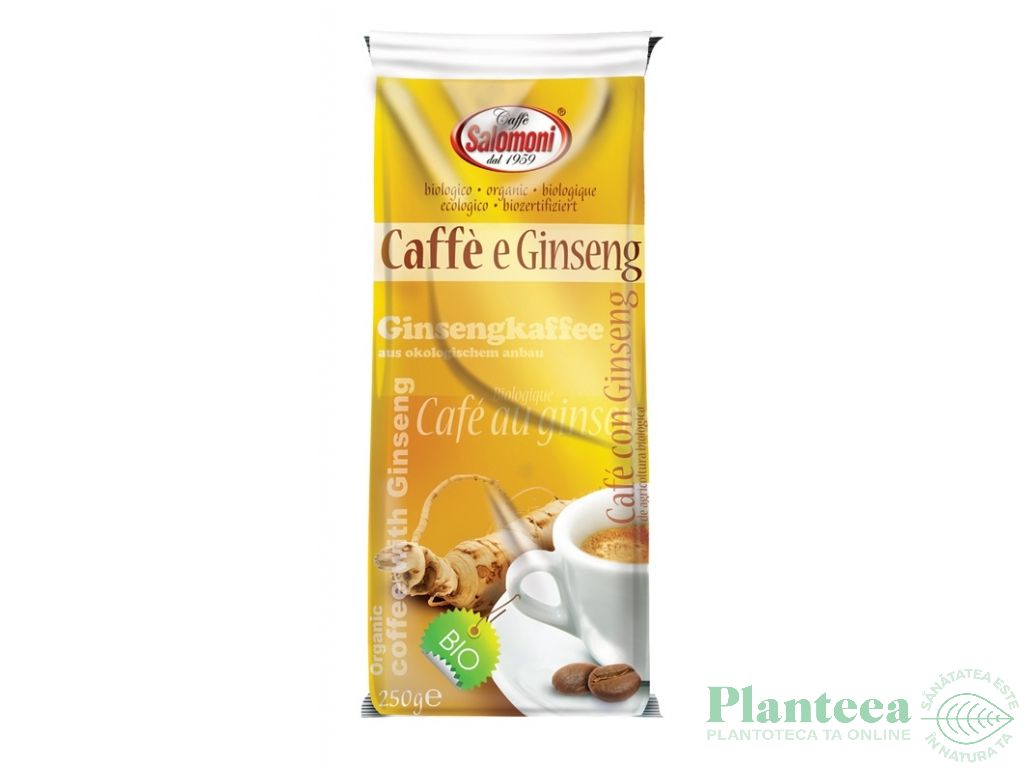 Cafea macinata arabica cu ginseng eco 250g - SALOMONI