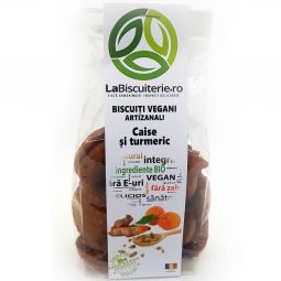 Biscuiti vegani caise turmeric fara zahar 140g - BISCUITERIE