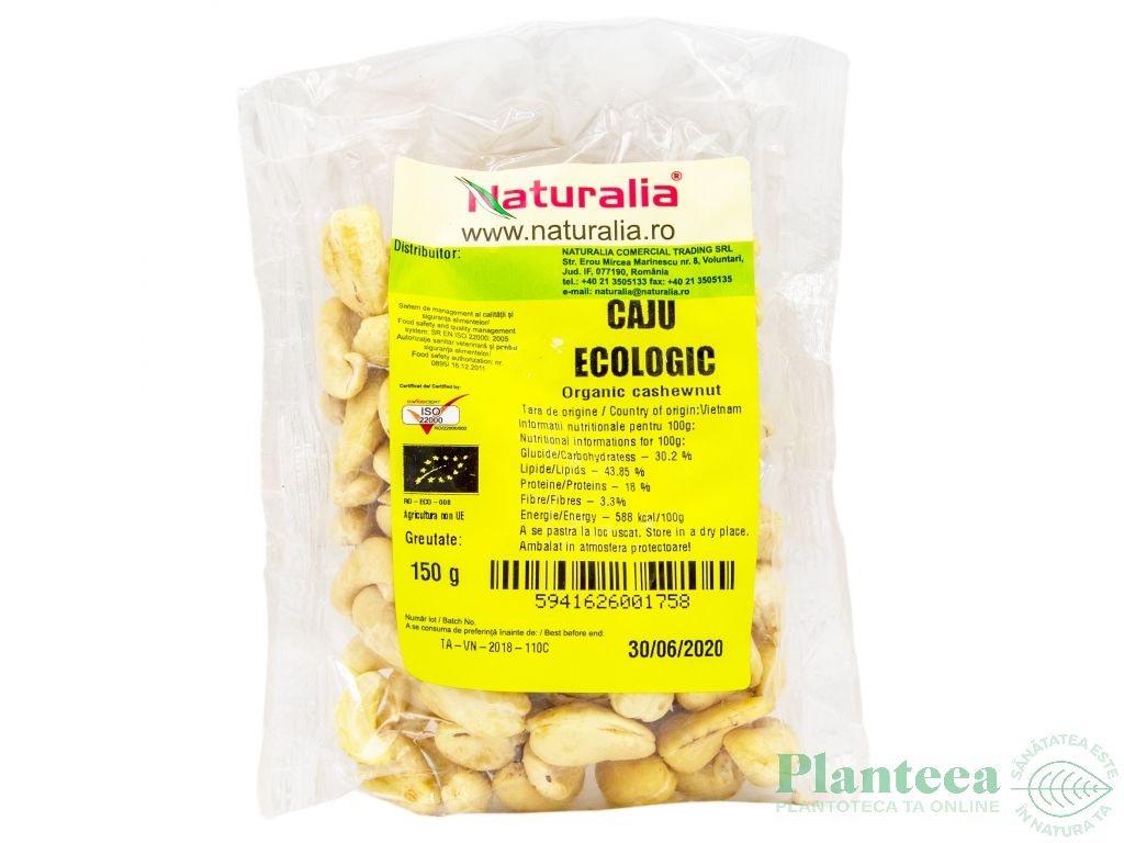 Caju crud eco 150g - NATURALIA