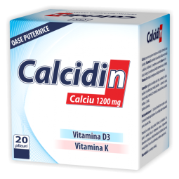 Calcidin calciu 1200mg D3 K 20pl - NATUR PRODUKT