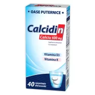 Calcidin calciu 600mg D3 K 40tb - NATUR PRODUKT