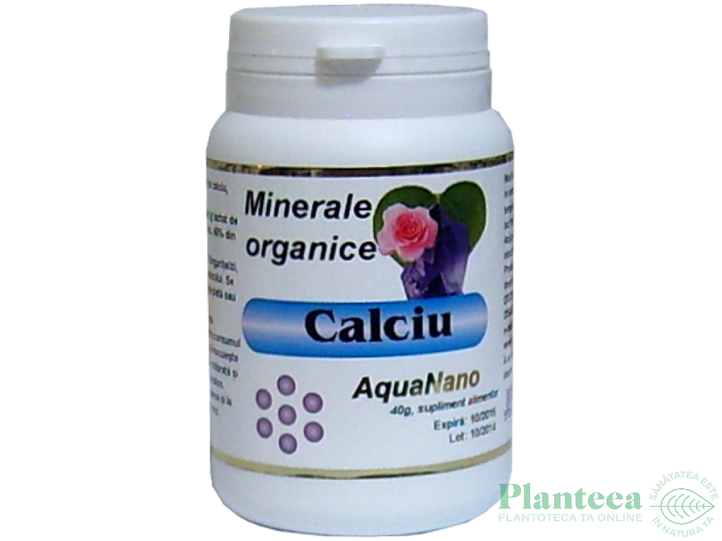 Calciu organic pulbere Minerale 40g - AQUA NANO