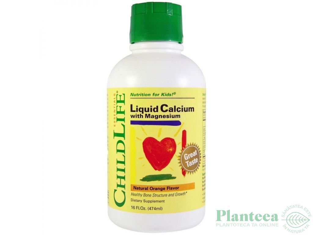 Calciu magneziu lichid 474ml - CHILDLIFE ESSENTIALS