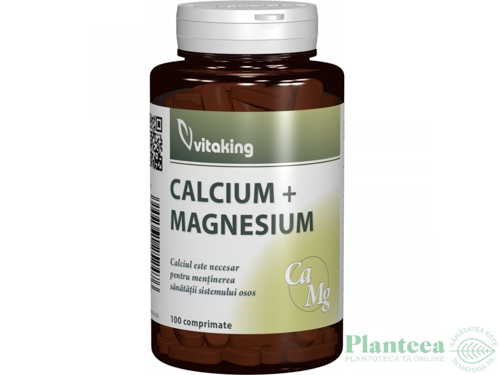 Calciu magneziu 500/250mg 100cp - VITAKING