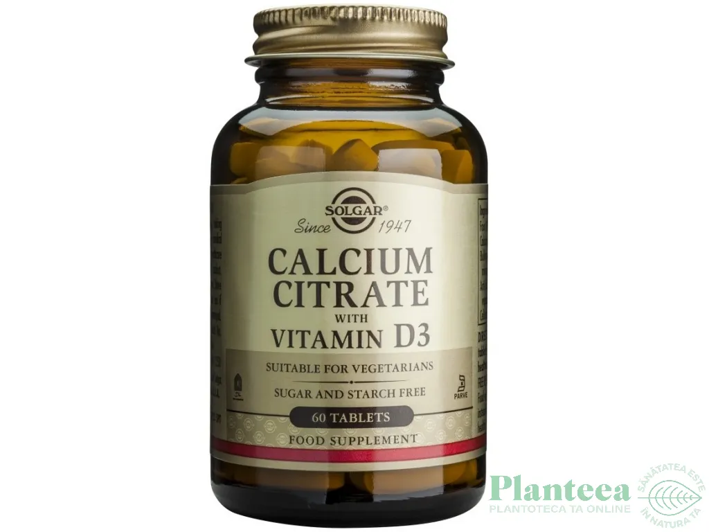 Calciu citrat D3 250mg 60cps - SOLGAR
