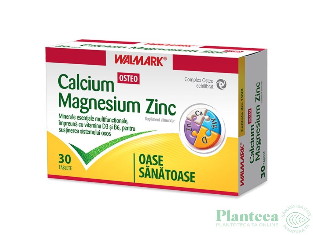 Calciu Mg Zn osteo 30cp - WALMARK