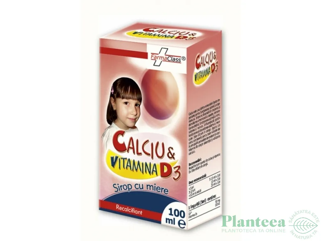 Sirop calciu D3 junior 100ml - FARMACLASS