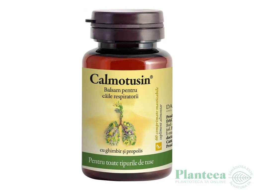CalmoTusin ghimbir propolis masticabile 60cp - DACIA PLANT