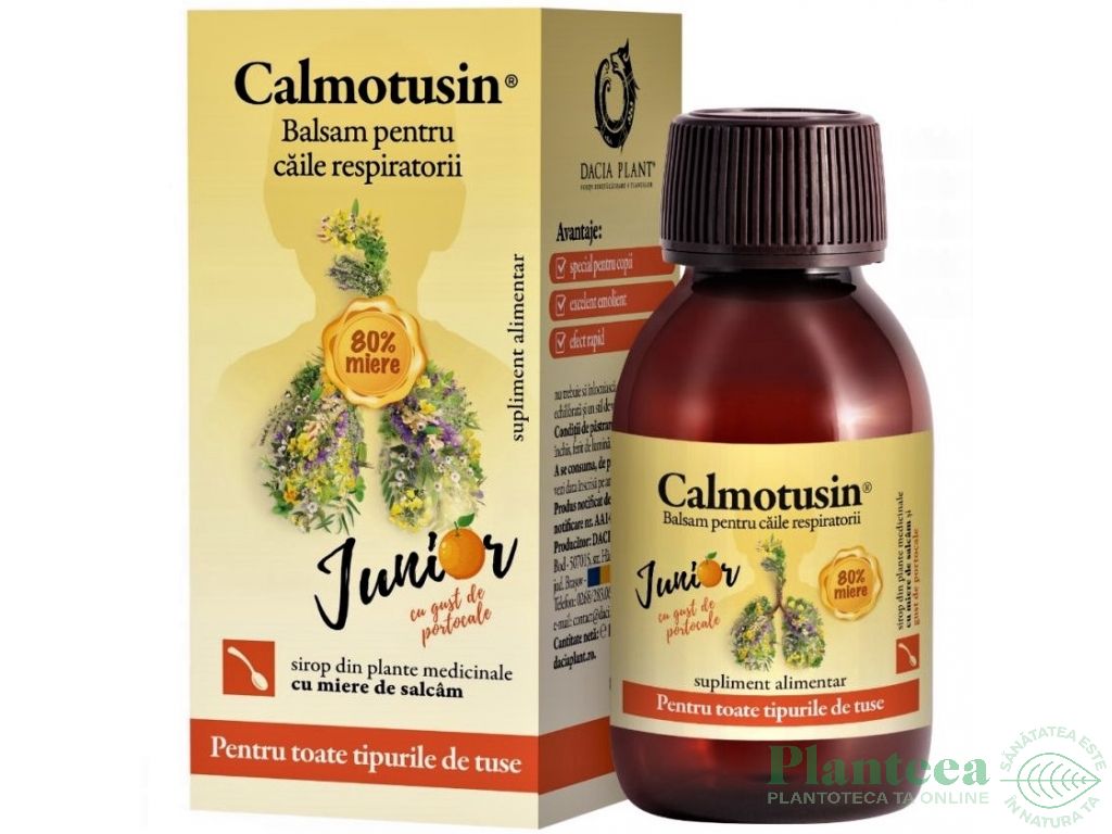 Sirop CalmoTusin Junior miere gust portocale 100ml - DACIA PLANT