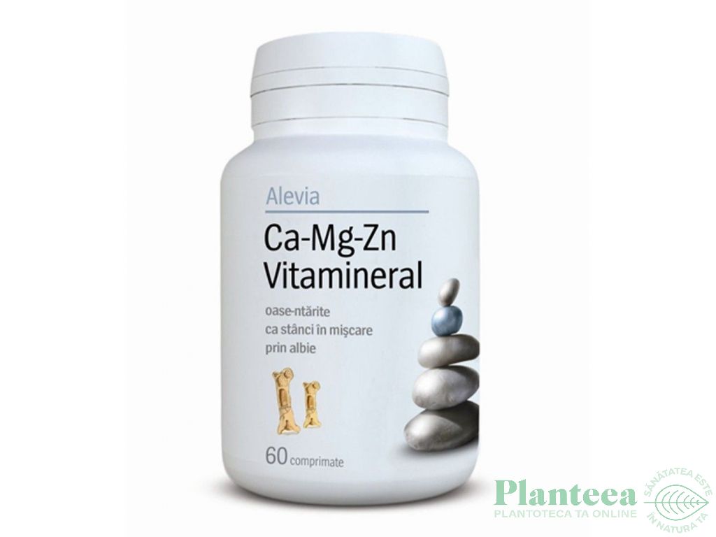 Calciu Mg Zn vitamineral 60cp - ALEVIA